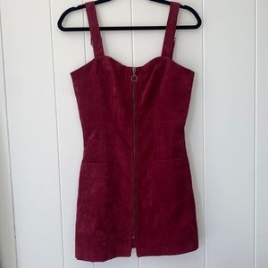 Red corduroy dress